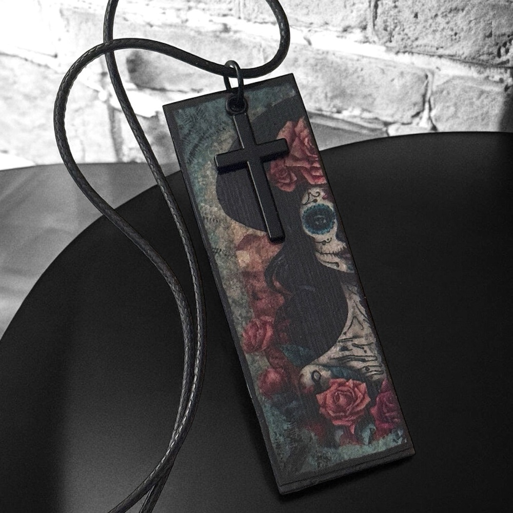 Gothic Sugar Skull Pendant